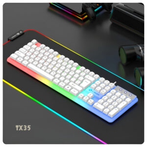 TX35 Limeide RGB Suspension Backlit Lightweight Luminous Wired Gaming Keyboard